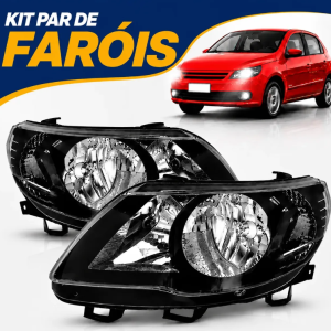 Par De Farol Gol Saveiro Voyage 2009 G5 Foco Duplo Mascara
